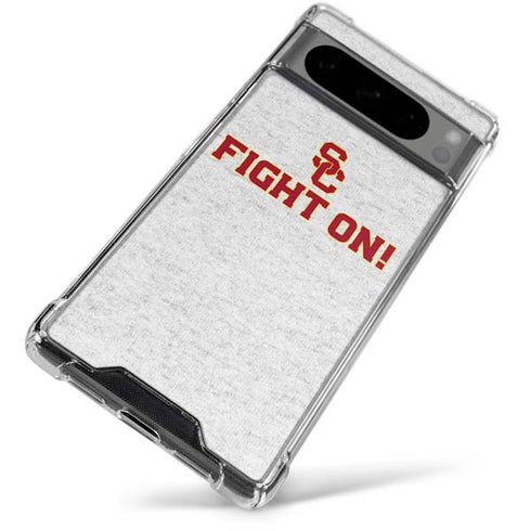 University of Southern California USC Fight On Grey Google Pixel 8 Pro Clear Case